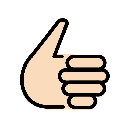 Thumbs Up Sign: Light Skin Tone on OpenMoji