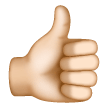 Thumbs Up Sign: Light Skin Tone on Samsung