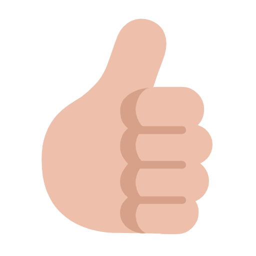 Thumbs Up Sign: Medium-Light Skin Tone on Microsoft Fluent