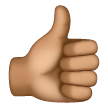 Thumbs Up Sign: Medium Skin Tone on Samsung
