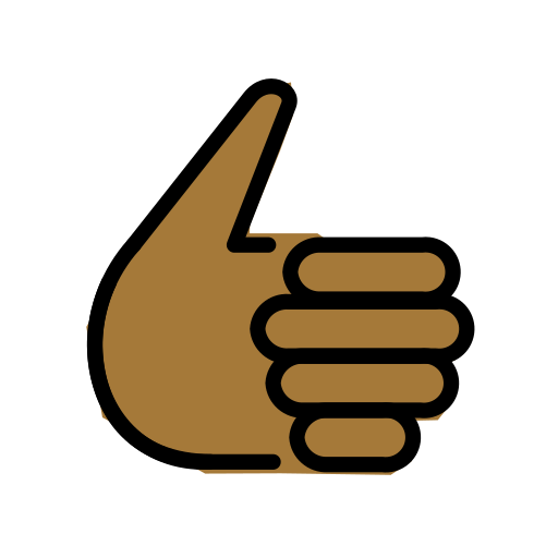 Thumbs Up Sign: Medium-Dark Skin Tone on OpenMoji