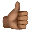 Thumbs Up Sign: Medium-Dark Skin Tone on Samsung