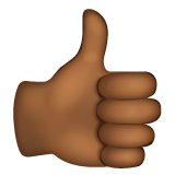Thumbs Up Sign: Medium-Dark Skin Tone on WhatsApp