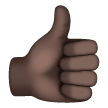 Thumbs Up Sign: Dark Skin Tone on Samsung