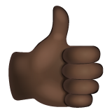 Thumbs Up Sign: Dark Skin Tone on WhatsApp