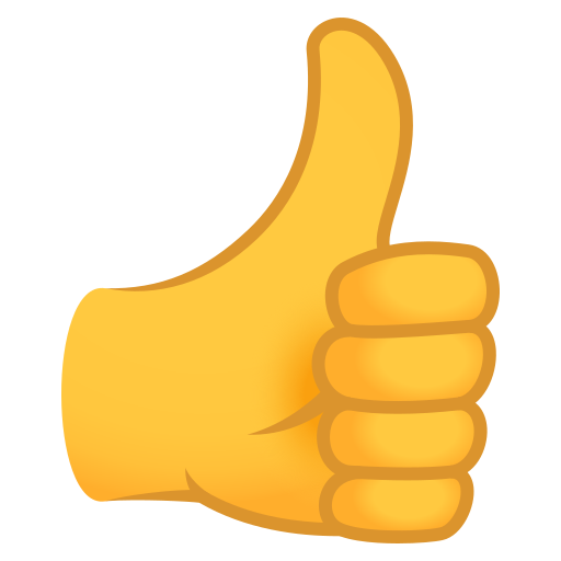 Thumbs Up Sign on JoyPixels