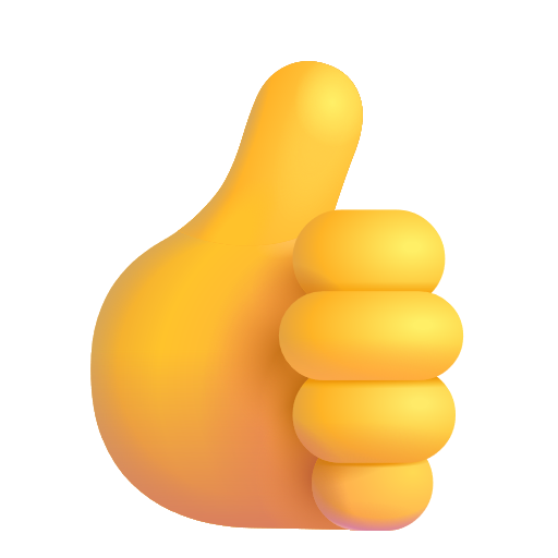Thumbs Up Sign on Microsoft 3D