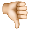 Thumbs Down Sign: Light Skin Tone on Samsung