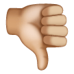 Thumbs Down Sign: Medium-Light Skin Tone on Samsung