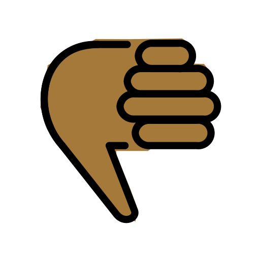 Thumbs Down Sign: Medium-Dark Skin Tone on OpenMoji
