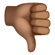 Thumbs Down Sign: Medium-Dark Skin Tone on Samsung