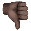 Thumbs Down Sign: Dark Skin Tone on Samsung