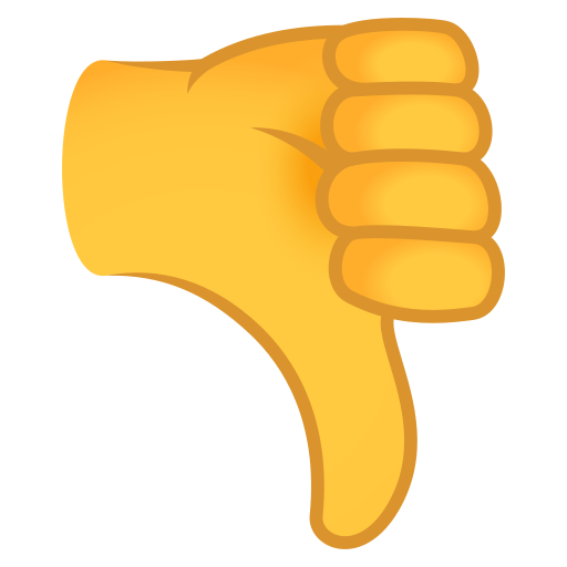 Thumbs Down Sign on JoyPixels