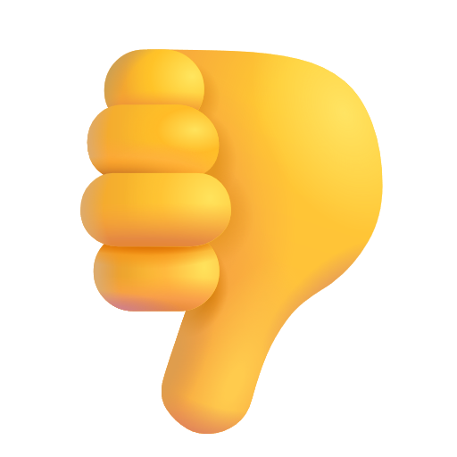 Thumbs Down Sign on Microsoft 3D