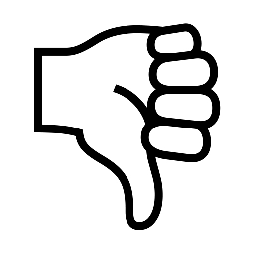 Thumbs Down Sign on Noto Emoji