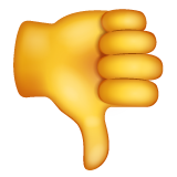 Thumbs Down Sign on WhatsApp