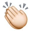 Clapping Hands Sign: Light Skin Tone on Samsung
