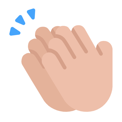 Clapping Hands Sign: Medium-Light Skin Tone on Microsoft Fluent