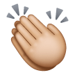 Clapping Hands Sign: Medium-Light Skin Tone on Samsung