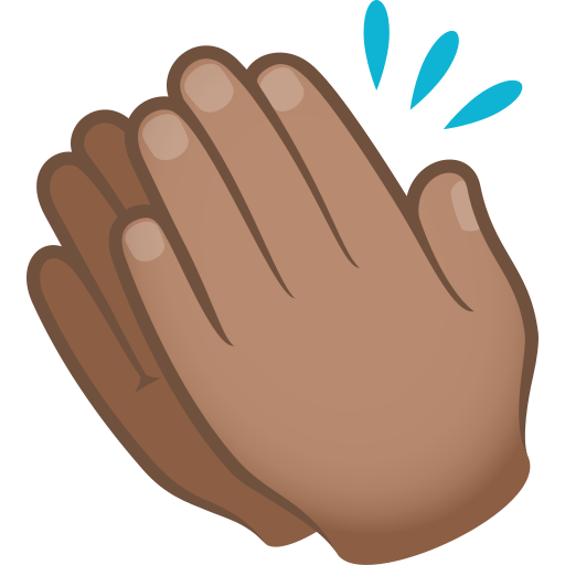 Clapping Hands Sign: Medium Skin Tone on JoyPixels