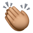 Clapping Hands Sign: Medium Skin Tone on Samsung
