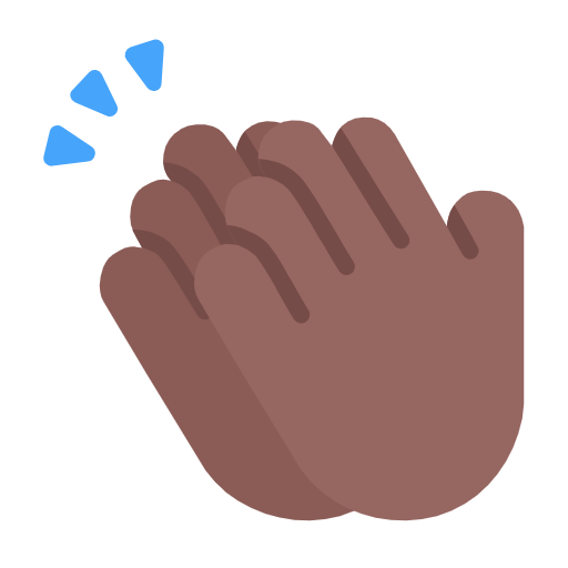 Clapping Hands Sign: Medium-Dark Skin Tone on Microsoft Fluent