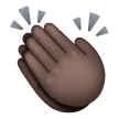 Clapping Hands Sign: Dark Skin Tone on Samsung