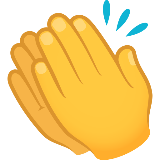 Clapping Hands Sign on JoyPixels