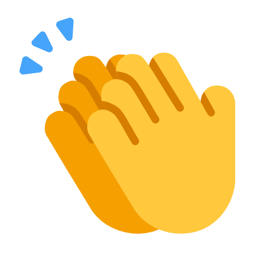 Clapping Hands Sign on Microsoft Fluent