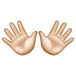Open Hands Sign: Light Skin Tone on Samsung