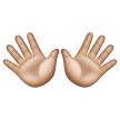 Open Hands Sign: Medium-Light Skin Tone on Samsung