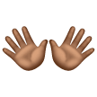 Open Hands Sign: Medium-Dark Skin Tone on Samsung