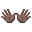 Open Hands Sign: Dark Skin Tone on Samsung