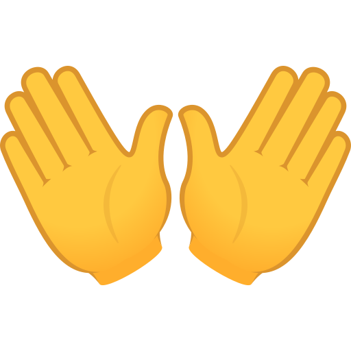 Open Hands Sign on JoyPixels