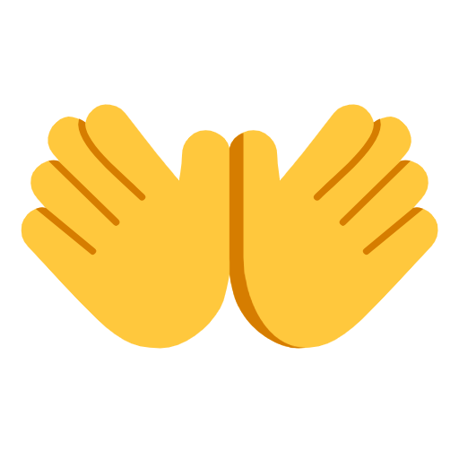 Open Hands Sign on Microsoft Fluent