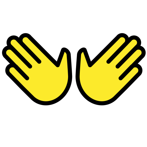 Open Hands Sign on OpenMoji