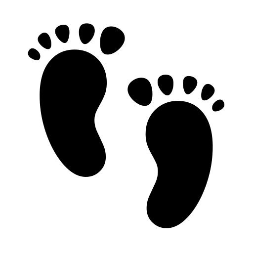 Footprints on Noto Emoji