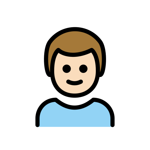 Boy: Light Skin Tone on OpenMoji