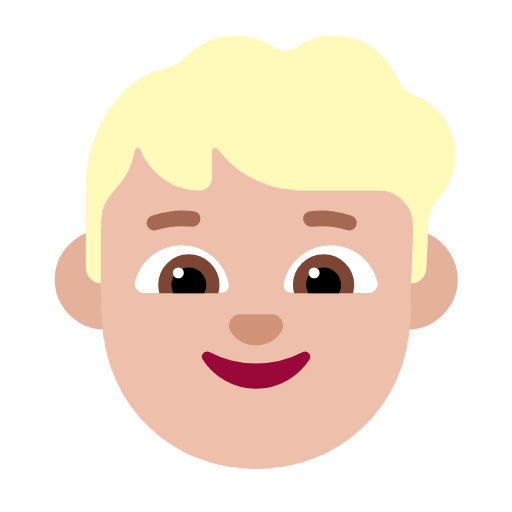 Boy: Medium-Light Skin Tone on Microsoft Fluent