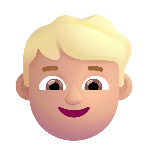 Boy: Medium-Light Skin Tone on Microsoft 3D