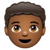 Boy: Medium-Dark Skin Tone on WhatsApp