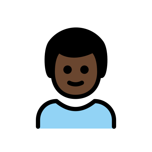 Boy: Dark Skin Tone on OpenMoji