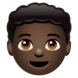 Boy: Dark Skin Tone on WhatsApp