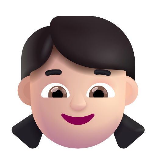 Girl: Light Skin Tone on Microsoft 3D