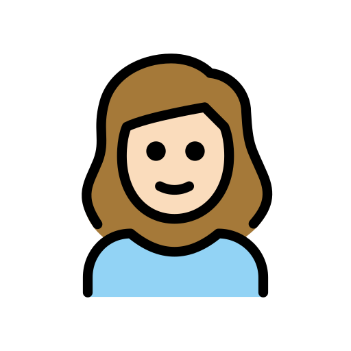 Girl: Light Skin Tone on OpenMoji