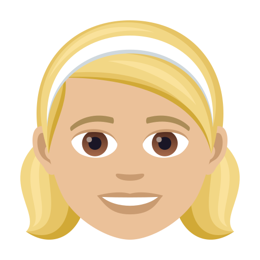 Girl: Medium-Light Skin Tone on JoyPixels