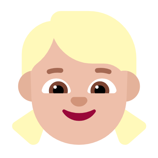 Girl: Medium-Light Skin Tone on Microsoft Fluent