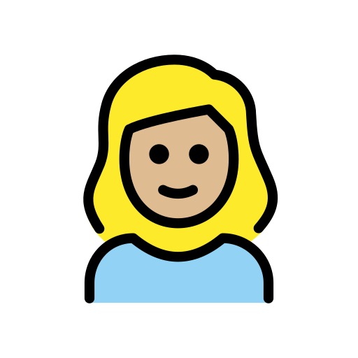 Girl: Medium-Light Skin Tone on OpenMoji