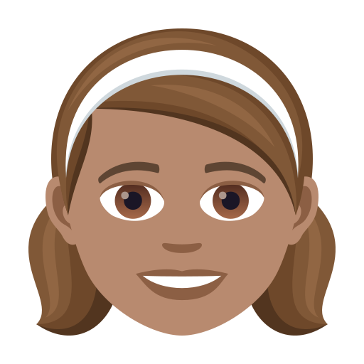 Girl: Medium Skin Tone on JoyPixels