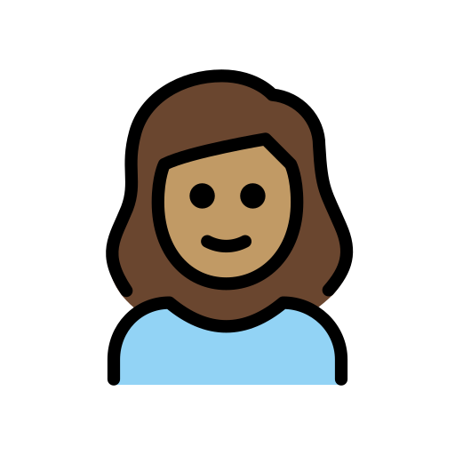 Girl: Medium Skin Tone on OpenMoji